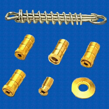 Brass Slotted Anchors Concrete Anchors Brass Anchors Pool cover supplies stainless steel springs concrete anchors Brass wood deck